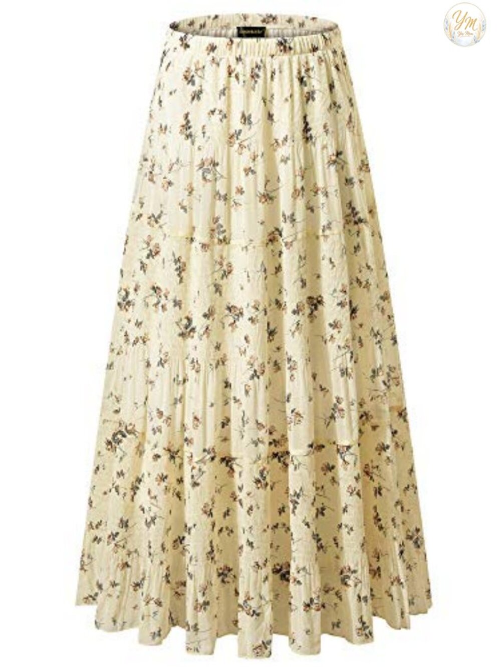 Chiffon High Waist Pleated A-Line Maxi Skirt
